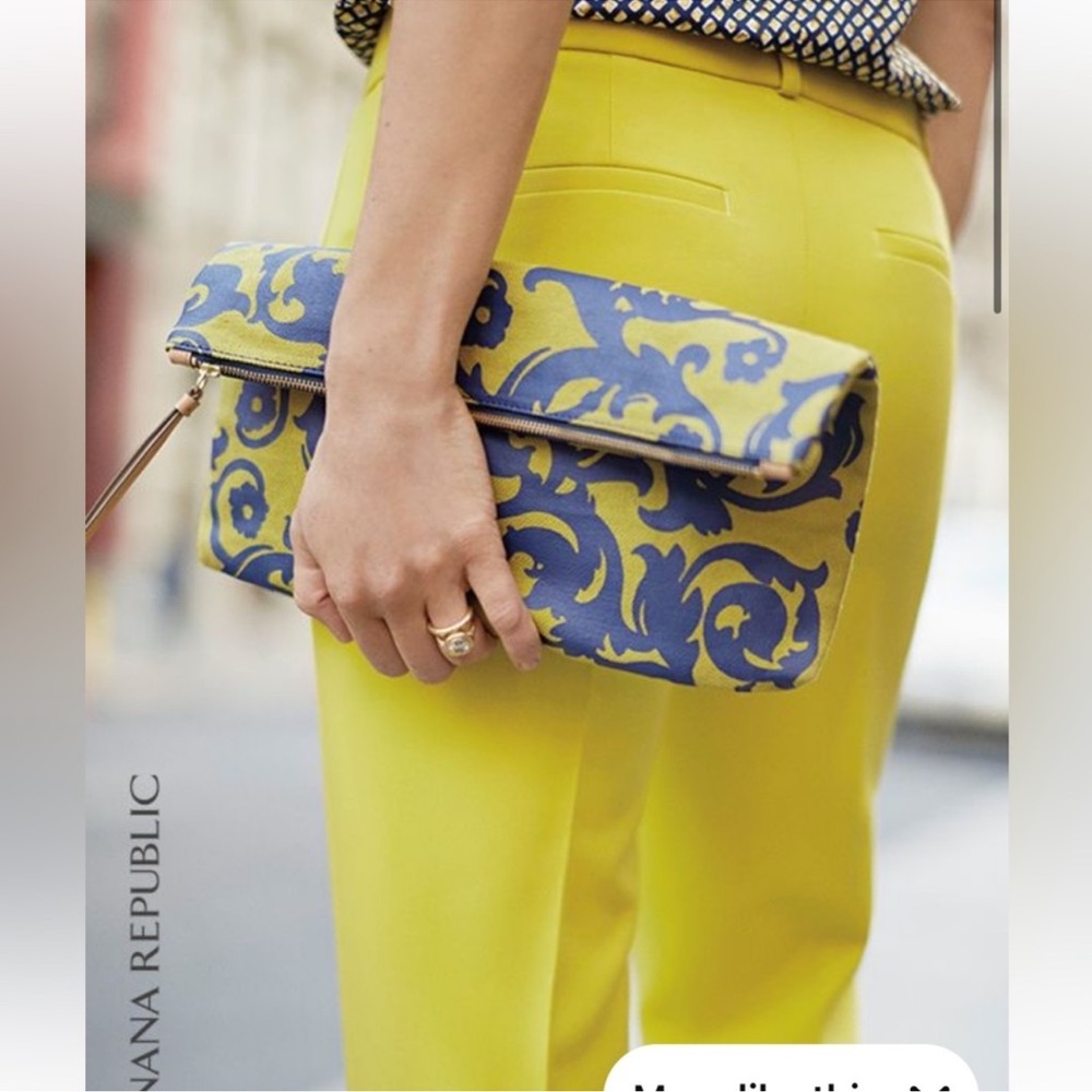 Banana Republic  Logan Midrise trousers in Chartreuse size 14 NWT - Picture 4 of 12